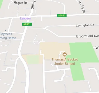 map for Thomas A Becket Junior School