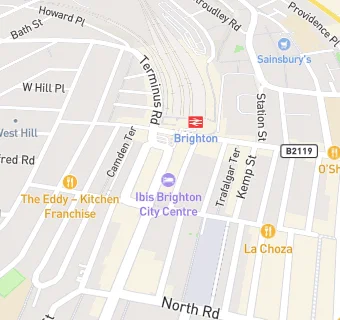 map for Brighton Station Health Centre