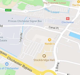 map for Chichester Premier Inn