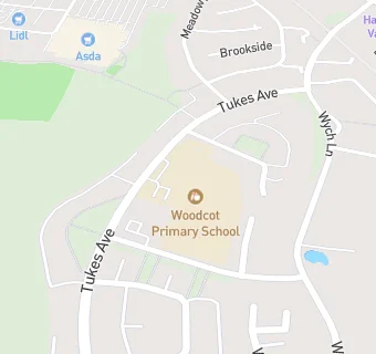 map for Woodcot Primary School