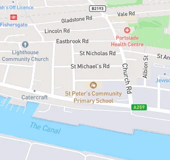 map for St Peter's Community Primary School