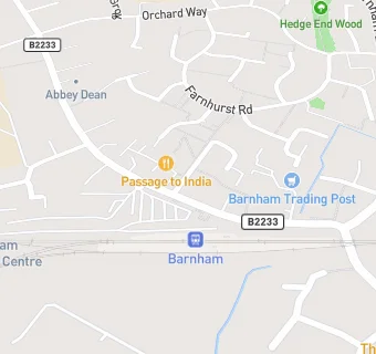 map for Barnham Chinese takeaway