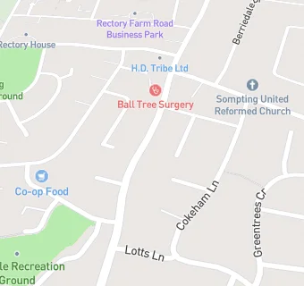 map for Ball Tree Surgery