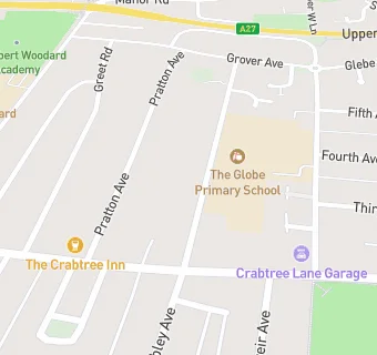 map for Chartwells at The Globe Primary Academy