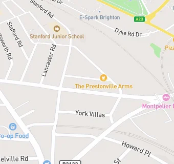 map for St Luke's Prestonville
