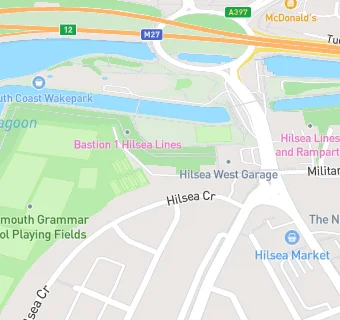 map for South Coast Wakepark (Hilsea Lines Cafe)