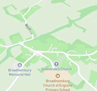 map for Broadhembury post office, store & tea room