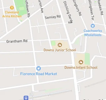 map for Downs Junior School