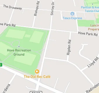 map for Hove Recreation Ground Cafe