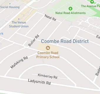 map for Coombe Road Primary School