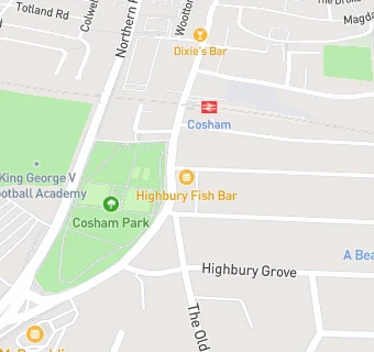 map for Highbury Fish Bar