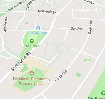 map for Chartwells At Parklands Community Primary School