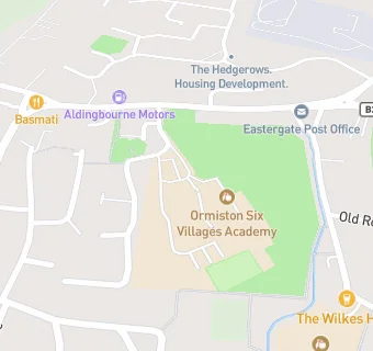map for Ormiston Six Villages Academy