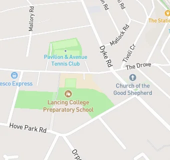 map for Lancing College Preparatory School At Hove