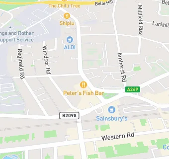 map for Peters Fish Bar