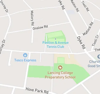 map for Pavilion & Avenue Tennis Club