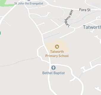 map for Tatworth Primary School