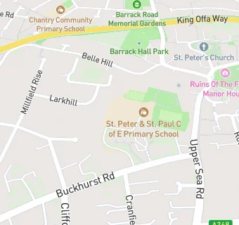 map for St Peter and St Paul CofE Primary School