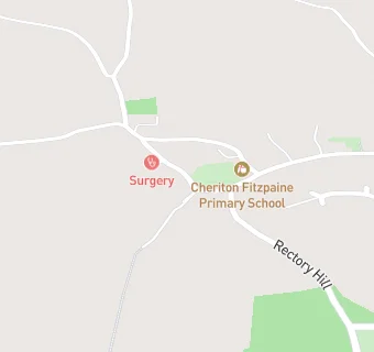 map for Cheriton Fitzpaine Surgery