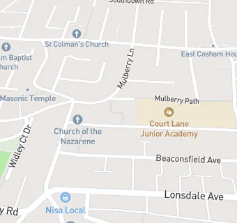 map for Caterlink At Court Lane Infant Academy