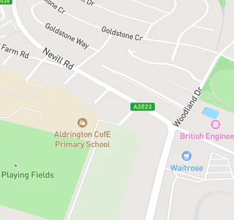 map for Aldrington CE Primary School