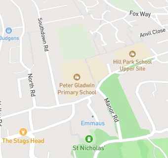 map for Peter Gladwin Primary School