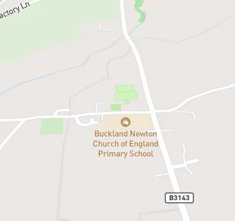 map for Buckland Newton Church of England Primary School