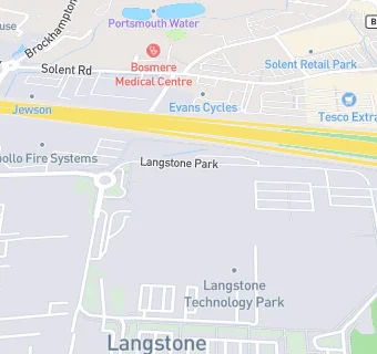 map for The Hub Langstone Park