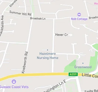 map for Hazelmere Nursing Home