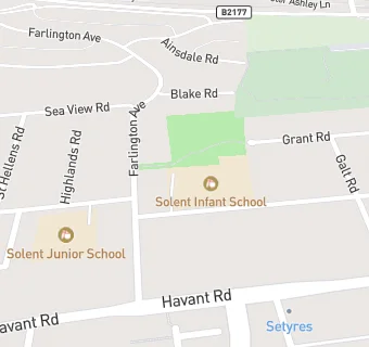 map for Solent Infant School