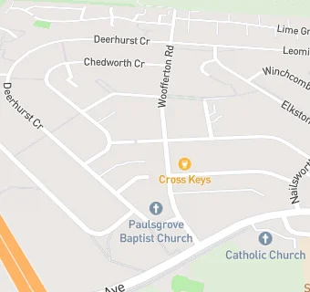 map for Paulsgrove Baptist Church