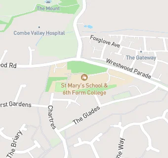 map for St Mary's School and 6th Form College