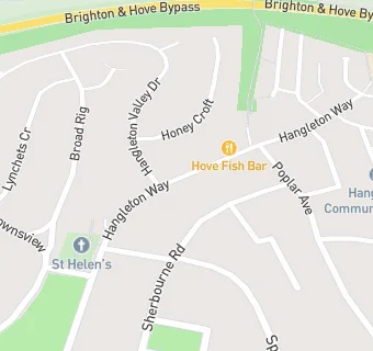 map for St Helen's Church Hall