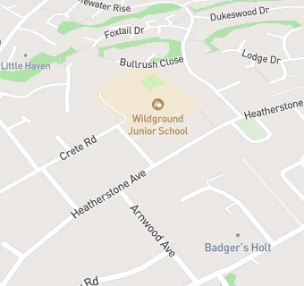 map for WILDGROUND JUNIOR SCHOOL