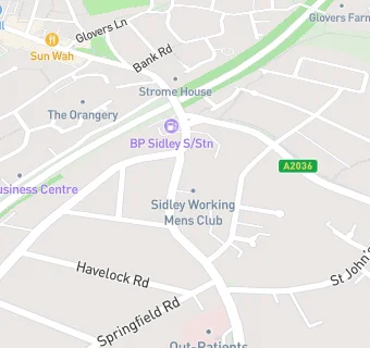 map for Sidley Working Men's Club