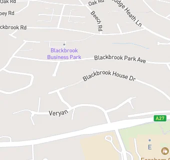 map for Blackbrook House Care Home