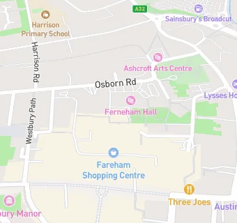 map for Fareham Library