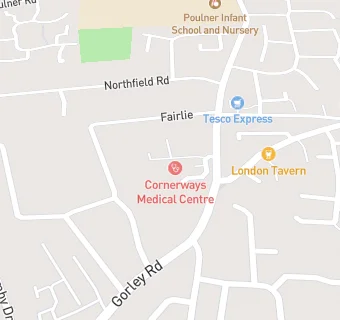 map for Cornerways Medical Centre