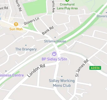 map for Sidley Service Station