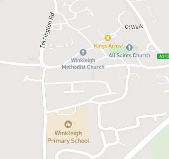 map for Winkleigh Surgery