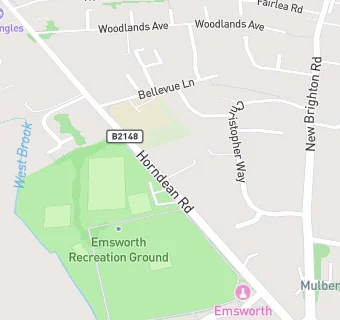 map for Emsworth Bowling Club