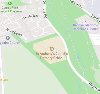 map for St Anthony's Catholic Primary School