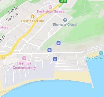 map for Hastings Old Town Surgery - The Ice House Site