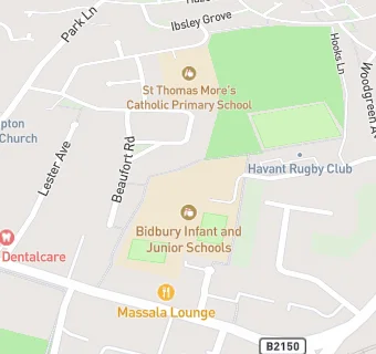 map for Bidbury Infant School Breakfast Club