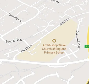map for Archbishop Wake Church of England Primary School