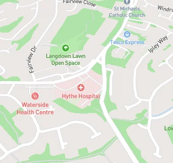 map for Dental Department (Hythe)