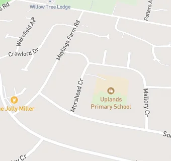 map for Uplands County Primary School