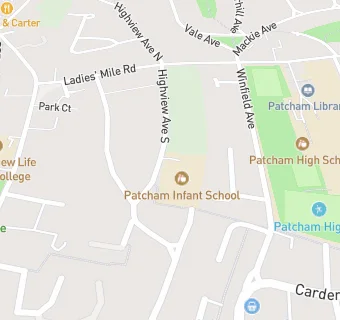 map for Patcham Infant School