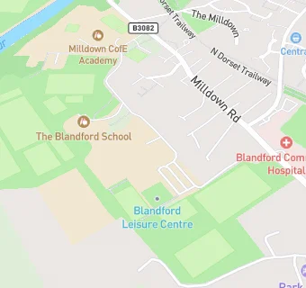 map for The Blandford School