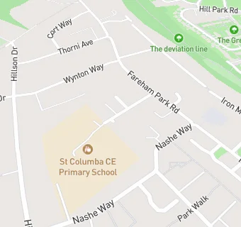 map for St Columba C Of E Primary Academy